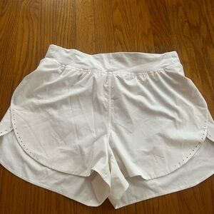lululemon fast and free 3” shorts- white